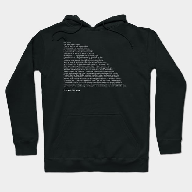 Friedrich Nietzsche Quotes Hoodie by qqqueiru